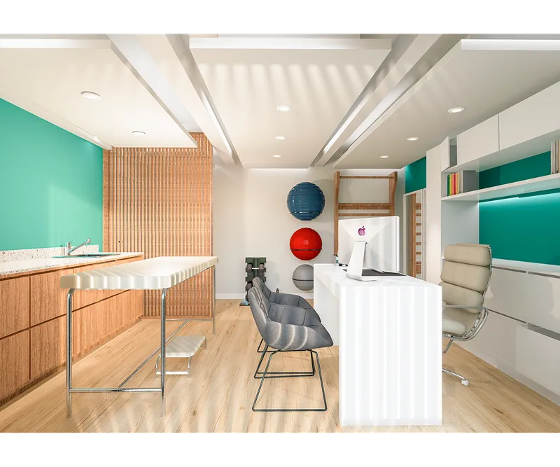 Vista del proyecto consultorio fisioterapia